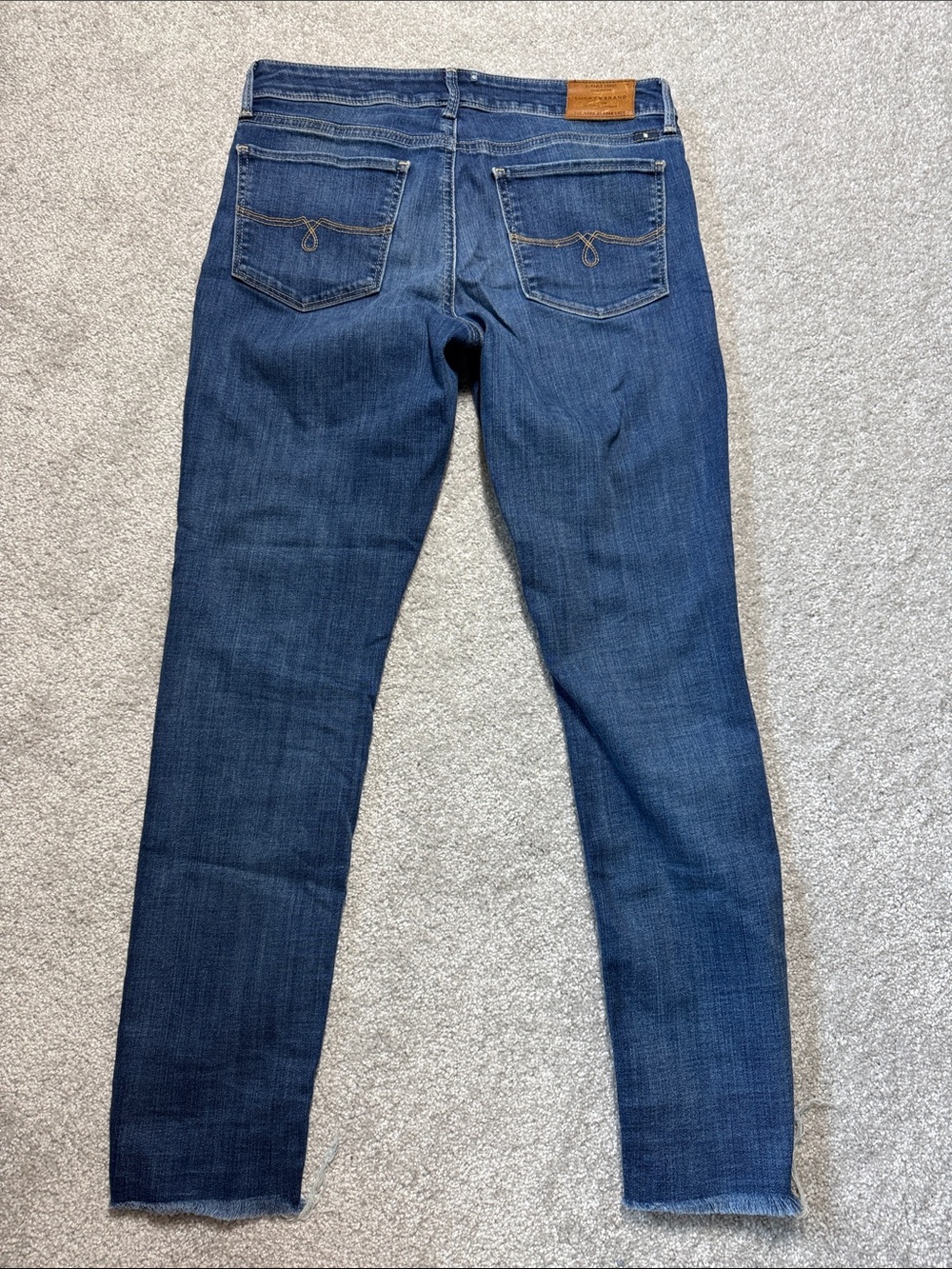 LUCKY BRAND ANKLE JEANS WOMEN'S SIZE 4 STRETCH DENIM FRAYED HEM ORTA PREMIUM